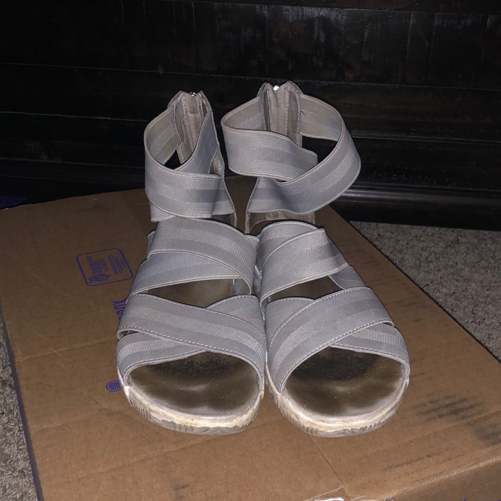 Sorel Out N About Plus Strap Sandal Dove Grey Strappy Shoe Comfort Support
